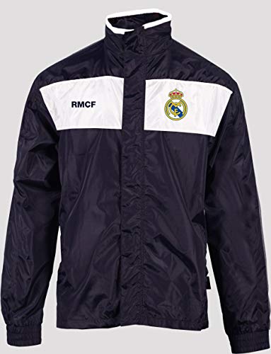 Chaqueta Impermeable Oficial del Real Madrid para Adulto, Color Azul Marino, Azul Navy, XX-Large