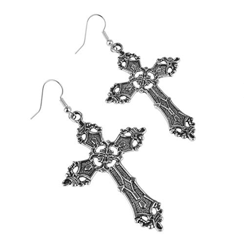 CHENLING Pendientes colgantes de cruz para las mujeres Vintage Goth Declaración Big Long Drop Pendientes de joyería de moda Accesorios góticos al por mayor