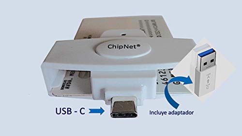 ChipNet iMICRO M1 Lector de DNI electrónico 3.0 / 4.0 *MAC Intel y M1* Microsoft SURFACE* USB C * Con adaptador USB A * BIG SUR y nuevo 12.0 MONTEREY * Empresa Española * Servicio Posventa Personal *