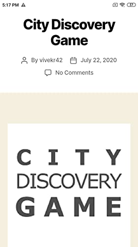 City Discovery Game