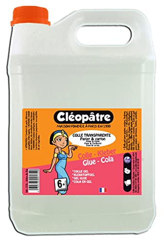 Cléopâtre CT2L-PAILL2 - Lote de 2 kg de pegamento transparente + 6 tubos de lentejuelas + cajas de almacenamiento