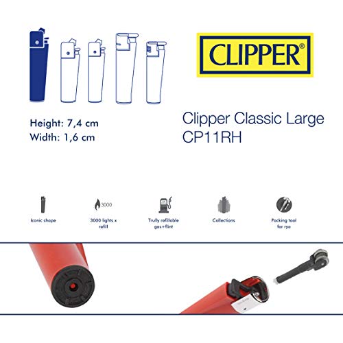 Clipper 1 Mechero + 1 Botella Gas Azul 300 ml + 1 Llavero, Gas Sirve Para Recargar Soplete de Cocina