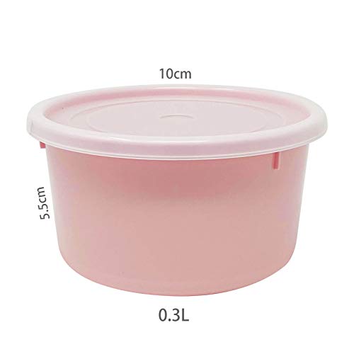 Codil Juegos Tupper de Plásticos para Alimentos,Tapers Redondo Pequeños Reutilizables para Comida Sin BPA,Recipientes con Tapa,Apto para Lavavajillas Microondas y Congelador(Rosa Verde y Azul,12x0.3L)