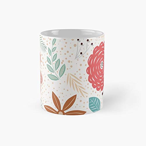 Coloridas flores de verano clásicas taza de flores, para el día del padre, el mejor regalo de la madre para la familia y tus amigos, tú mismo, tazas de café divertidas de 11 onzas