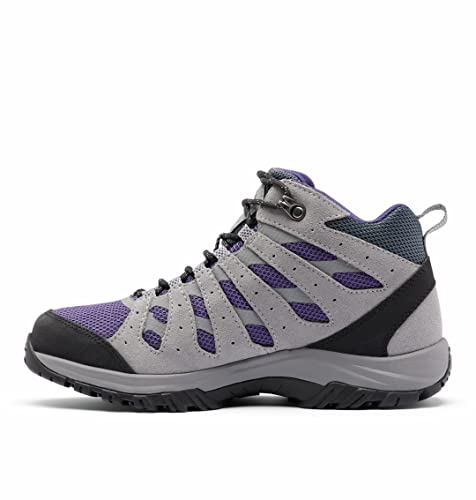 Columbia Redmond III Mid Impermeable, Zapatos de Senderismo Mujer, Púrpura (Deep Purple/Ti Grey Steel), 37 EU