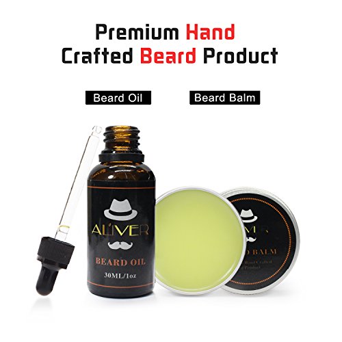 Conjunto de peine y peine para hombre Kit de aseo y barba contiene aceite de barba Bigote y barba Bálsamo Mantequilla Cepillo de barba de barba Peine de barba Set de regalo de tijeras afiladas