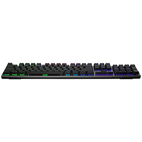 Cooler Master SK653 Teclado Mecánico Inalámbrico - Bluetooth/Híbrido c/Cable, Full-Size, Teclas Flotantes Bajo Perfil, Switches Rojos, Gris Metal, RGB Backlighting, Compatible c/PC & MacOS - Diseño ES