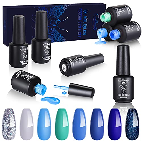 Creamify Esmaltes Semipermanentes de Uñas en Gel UV LED -8 Colores Esmaltes de Uñas en Gel 8pcs Kit de Esmaltes de Uñas 8ml (Serie Egea Romántica)