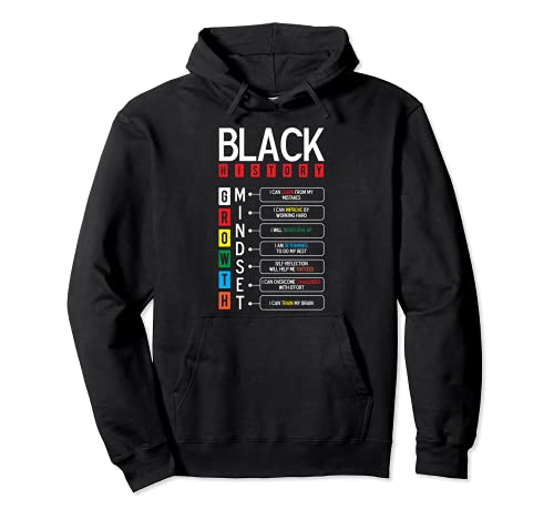 Crecimiento Mindset Definición Cool Black History Month Regalo Sudadera con Capucha