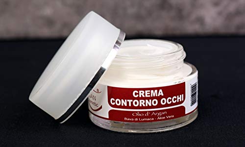 Crema de contorno de ojos de 30 ml, con aceite de argán puro orgánico, fabricada en Marruecos por agricultura biológica certificada, baba de caracol y aloe vera, antiedad, suavizante, efecto lifting.