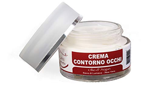 Crema de contorno de ojos de 30 ml, con aceite de argán puro orgánico, fabricada en Marruecos por agricultura biológica certificada, baba de caracol y aloe vera, antiedad, suavizante, efecto lifting.