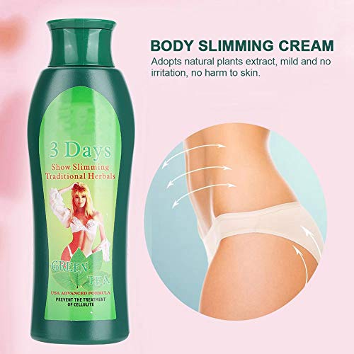 Crema natural, intensiva y reafirmante con té verde de hierbas para adelgazar corporal Crema reafirmante cintura Abdomen Muslo (200ml)