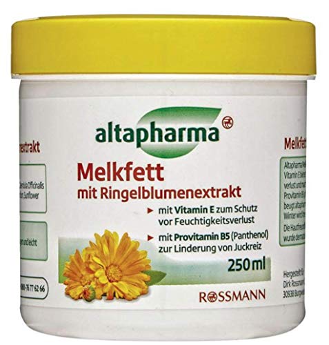 Crema superhidratante con extracto de caléndula, con vitamina E para la protección contra la pérdida de humedad, 250 ml