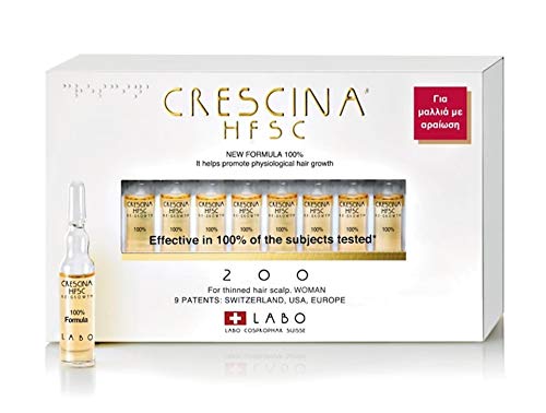 Crescina HFSC - Tratamiento para el crecimiento del cabello y el cuero cabelludo, para mujer, 20 ampollas