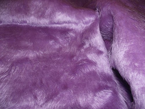 CRS Fur Fabrics Plain Fun Piel sintética Tela Material heliotropo Lila