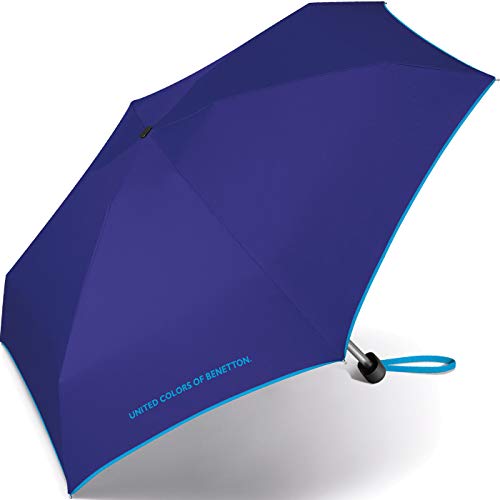 Cuatrogotas 56422 Paraguas Benetton Plegable Mini Azul 88cm, Varios, Talla única