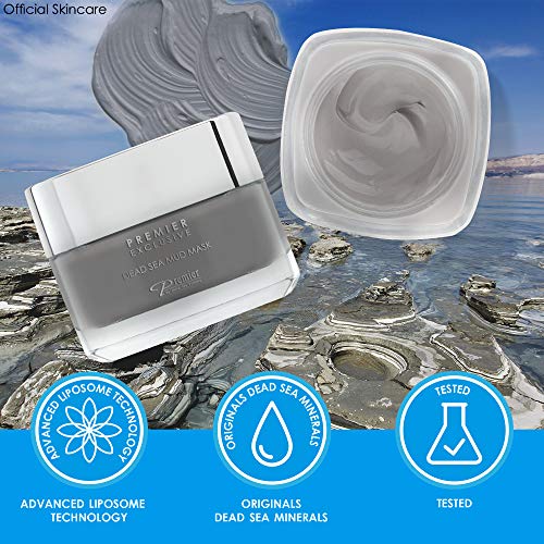 Dead Sea Mud Mask | Mascarilla facial con Minerales del Mar Muerto | Mascarilla Hidratante Antiarrugas | Mascarilla para Mujer y Hombre | Tarro de 50ml. | Premier by Dead Sea Premier