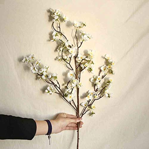 DeHaccie Ramo De Flor De Durazno De Cerezo Artificial, Flor De Seda Falsa DíA De San ValentíN Pascua DecoracióN De Cena De Boda En Interiores Y Exteriores, 5 Tenedores, 97 Cm (A)