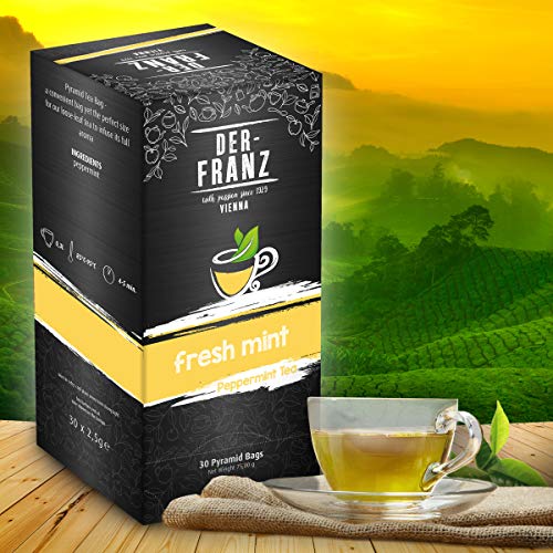 Der-Franz - Té de menta "Fresh Mint" en bolsitas piramidales, 30 x 2,5 g