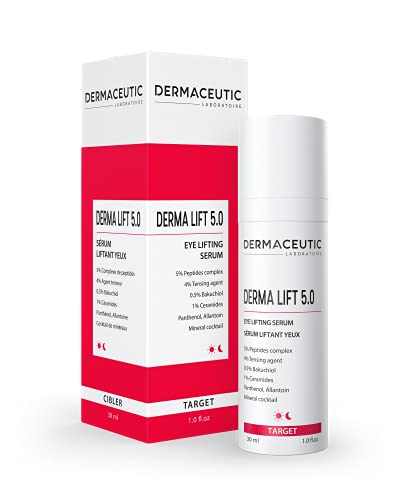 Dermaceutic Derma Lift 5.0 - Potente suero reafirmante - Rejuvenecimiento instantáneo de rostro y contorno de ojos - Suero antienvejecimiento facial - 30 ml