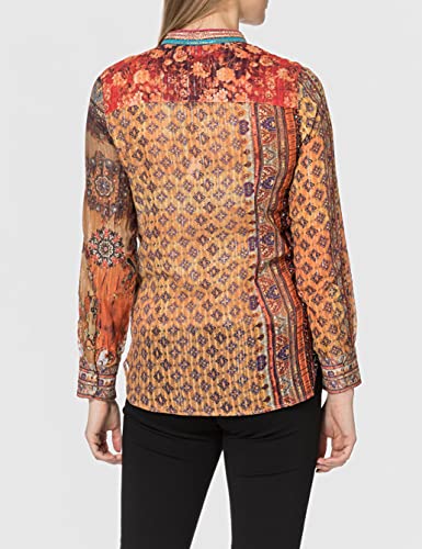 Desigual CAM_mikra Camiseta, Naranja, S para Mujer