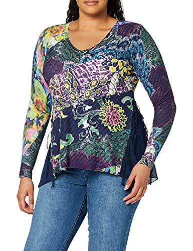 Desigual JERS_Helsinki Sudadera, Azul, XS para Mujer