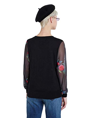 Desigual Jers_Oshawa Sudadera, Negro, L para Mujer