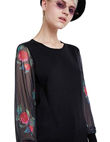 Desigual Jers_Oshawa Sudadera, Negro, L para Mujer