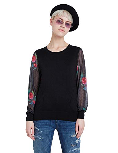 Desigual Jers_Oshawa Sudadera, Negro, L para Mujer