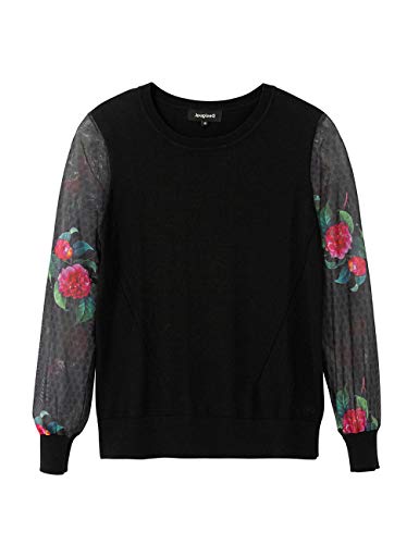 Desigual Jers_Oshawa Sudadera, Negro, L para Mujer