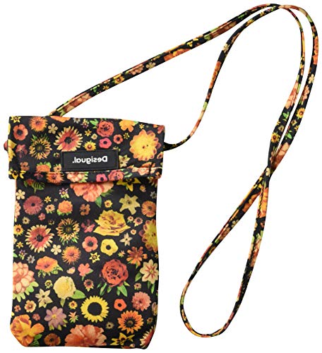 Desigual Mask_Flowers, Naranja, Talla única Unisex Adulto