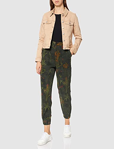 Desigual Pant_Camuflaje Pantalones Informales, Verde, S para Mujer