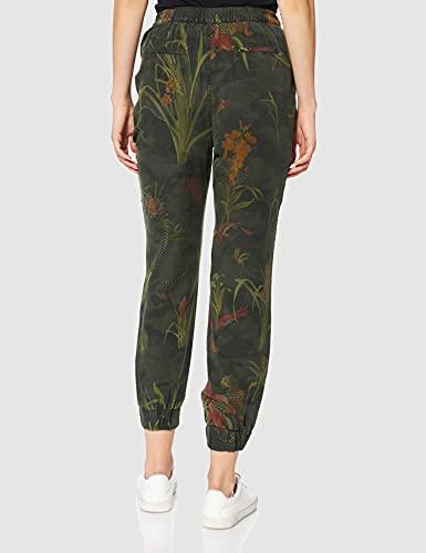 Desigual Pant_Camuflaje Pantalones Informales, Verde, S para Mujer