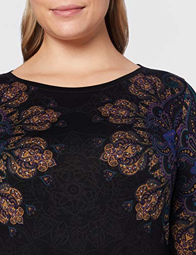 Desigual TS_Cannes Camiseta, Negro, S para Mujer