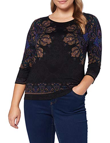 Desigual TS_Cannes Camiseta, Negro, S para Mujer