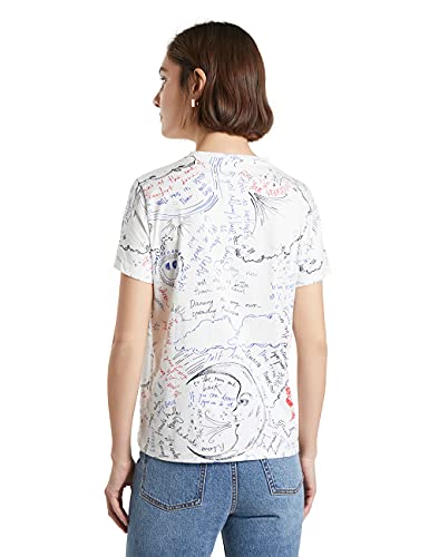 Desigual TS_Elizabeth Fry Camiseta, Blanco, S para Mujer