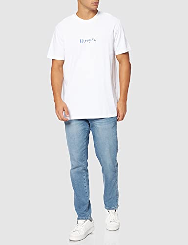 Desigual TS_Surf Collage Camiseta, Blanco, L para Hombre