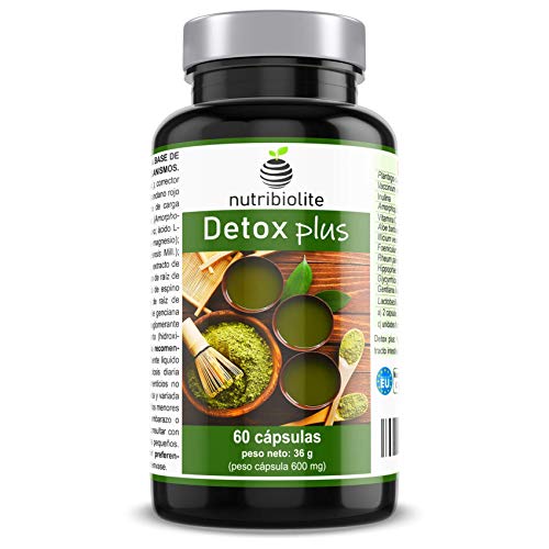 Detox Plus - Complemento alimentício natural con 13 ingredientes para auxiliar en el proceso depurativo natural del cuerpo