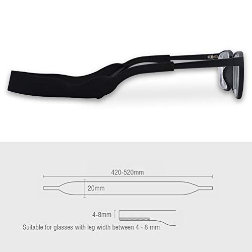 DEWIN Elástico Gafas Deporte,Cinta Gafas Deporte Gafas Deportivas Correa Elástica para el Cuello Cordón de Sujeción Cadena Cordón para Anteojos 5 Piezas