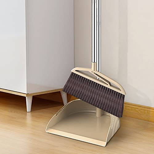 dhcsf Escoba 1 Set Soft Pein Hover Broom Collan Combinación Sweeper Broom Basura Shovel Grossen Gorra Plegable Escoba y Recogedor