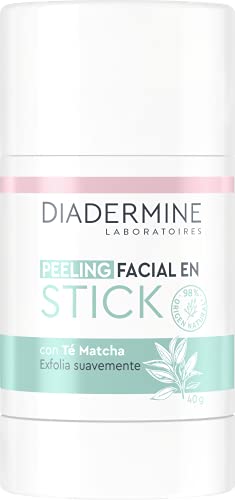 Diadermine – Peeling Facial en Barra – Beauty Stick para Limpieza Facial- Exfolia suavamente la piel – Con té Matcha – 40g