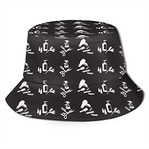 Diseño de Herramienta de peluquería para salón de peluquería Sombreros de Cubo Transpirables con Parte Superior Plana Unisex Diseño de boceto de Coche Sombrero de Cubo Sombrero de Pescador de Verano