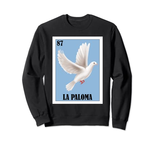 Diseño de Paloma Blanca Española - Lotería Mexicana La Paloma Sudadera