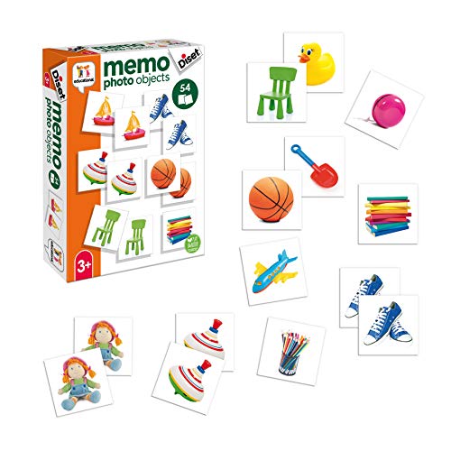 Diset Memo Photo Objets - Juego Educativo de Memoria para niños a Partir de 3 años 68976