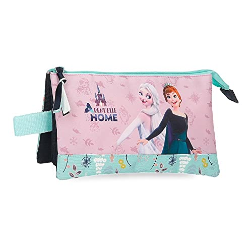 Disney Frozen Arendelle is Home Estuche Triple Azul 22x12x5 cms Poliéster