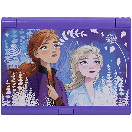 Disney Frozen - Townley Girl Set cosmético compacto con espejo 14 brillos de labios, 4 brillos corporales, 6 pinceles, colorido, plegable, lavable, maquillaje, kit de belleza para niñas.