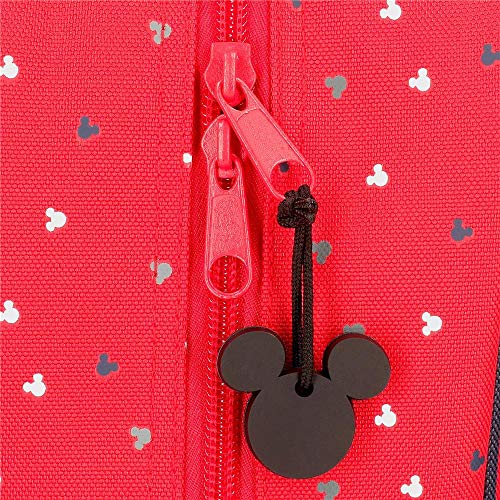 Disney Happy Mickey Estuche Doble Rojo 23x9x7 cms Poliéster