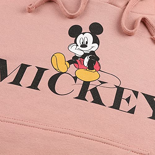 Disney Mickey Chill Sudadera con Capucha, Rosa, S para Mujer