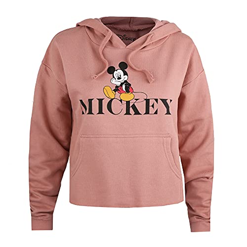 Disney Mickey Chill Sudadera con Capucha, Rosa, S para Mujer