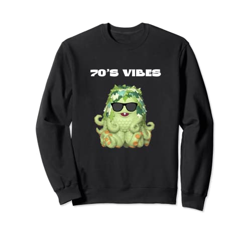 Divertido 70s Vibes Monster Cool Sea Beach Novedad Sudadera